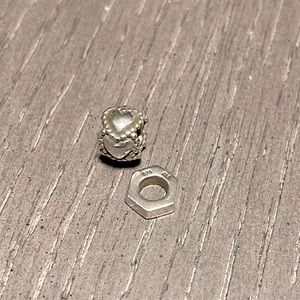Pandora Sterling Silver 925 Everlasting Love Dotted Hearts Bead Charm + Spacer